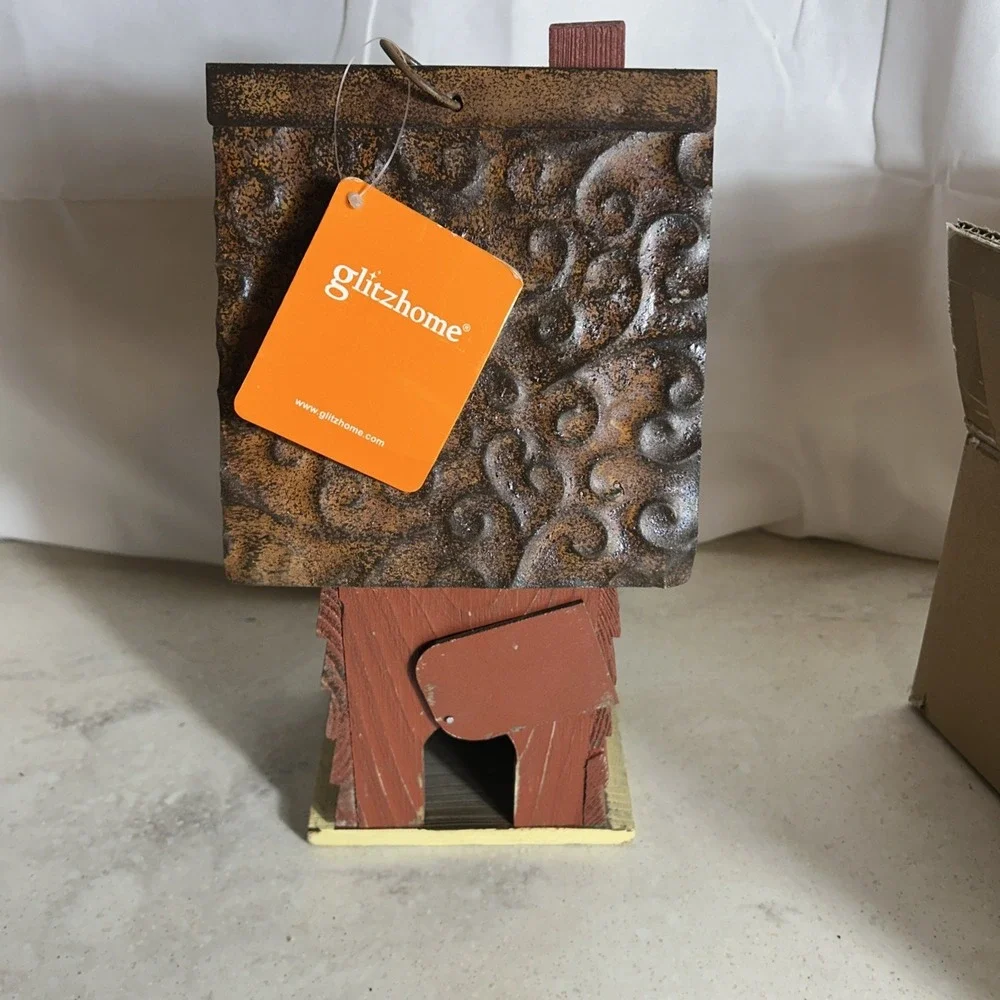 Glitzhome Blue Bird House, 12